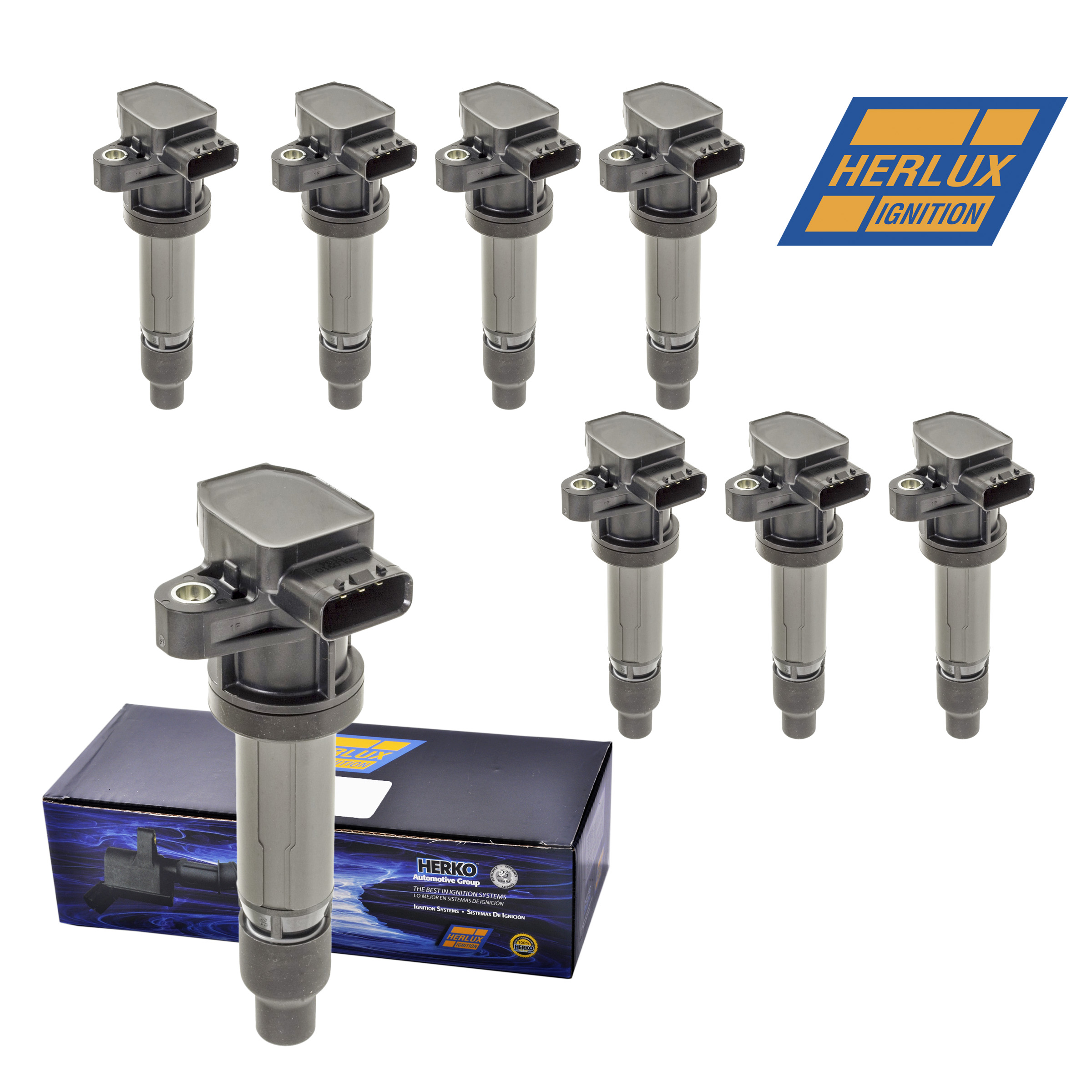 Set of 8 Herko Ignition Coil B212 for Cadillac Buick Pontiac DTS Lucerne 04-06 - Foto 1 di 4