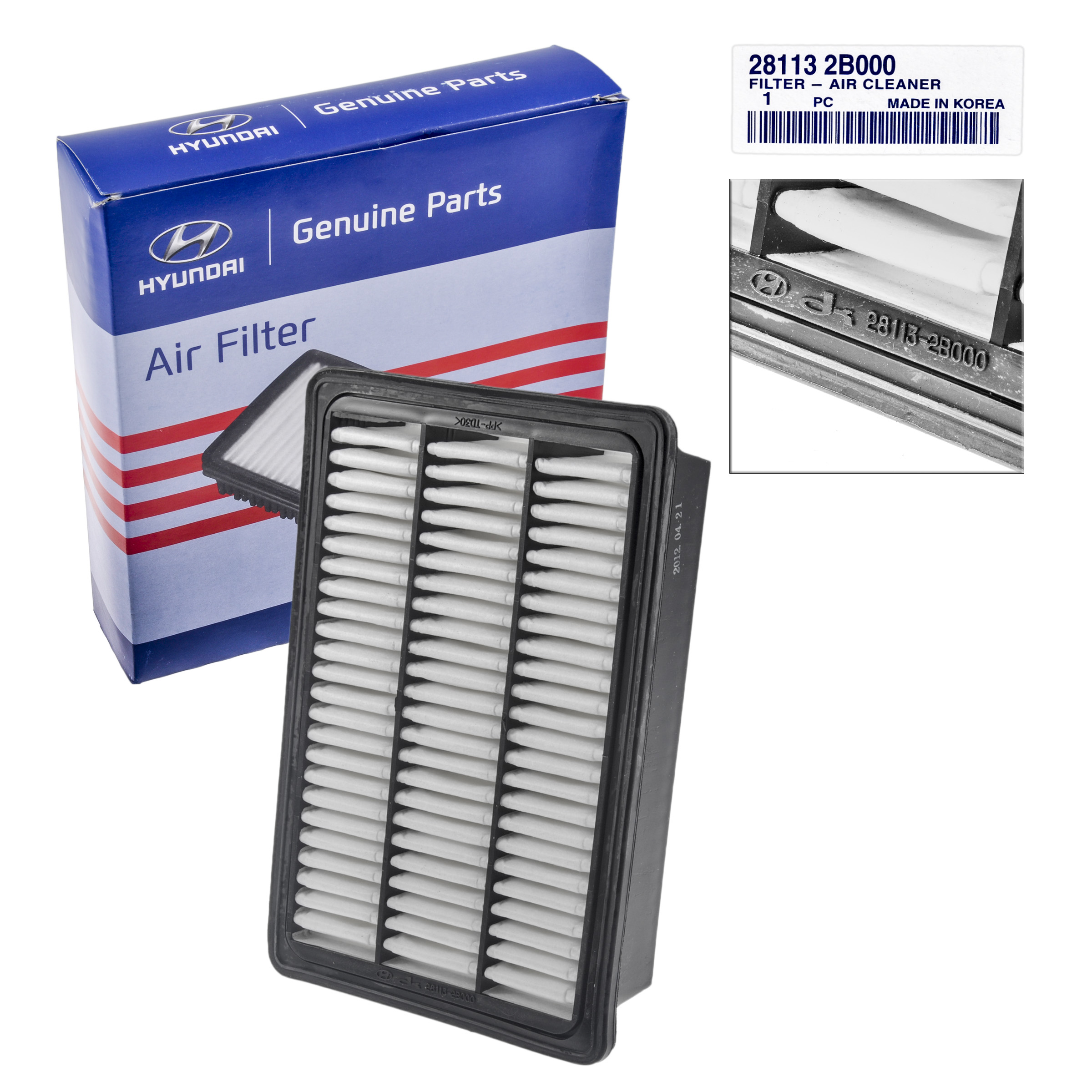Mahle Air Filter LX2832 Fits Hyundai Santa FE Genuine Part
